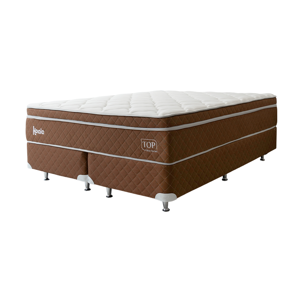 Sommier Koala Top Visco Pocket Marron 160x200 cm