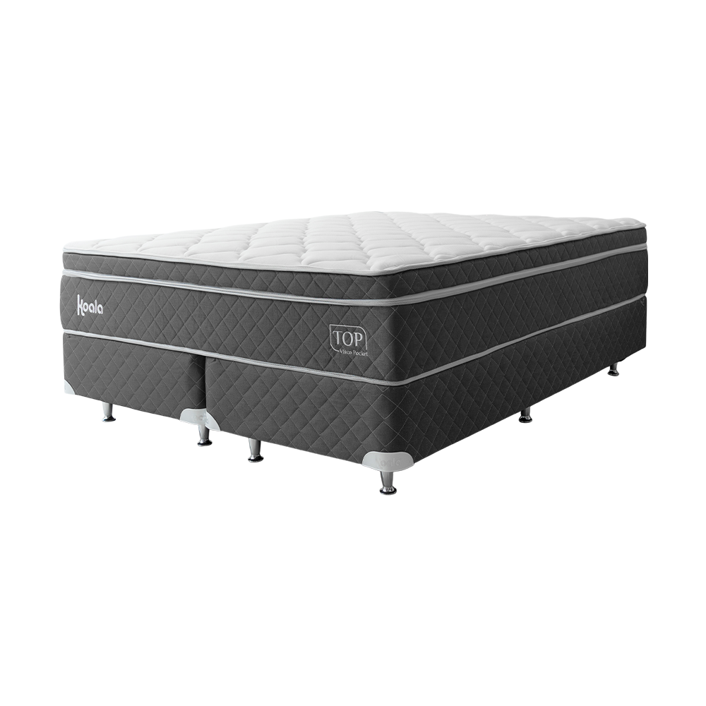 Sommier Koala Top Visco Pocket Gris 160x200 cm