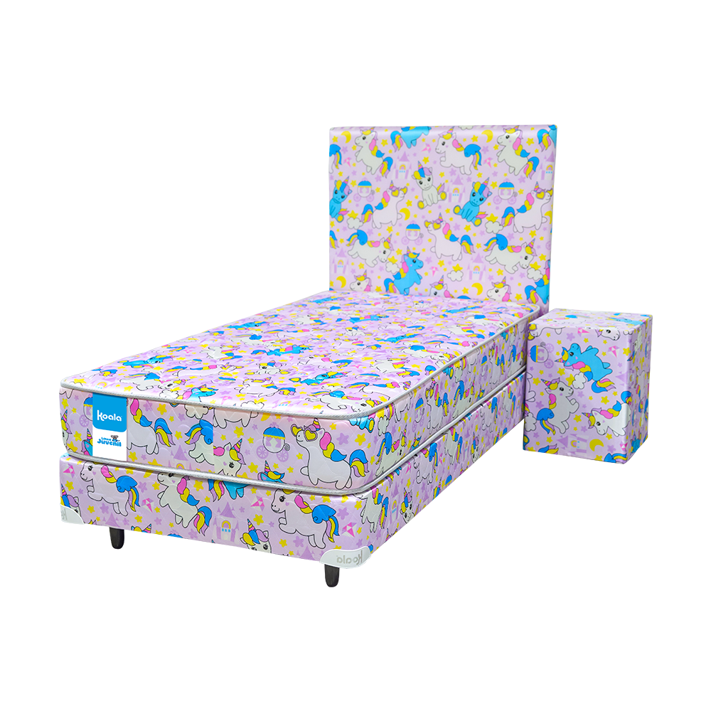 Sommier Koala Infantil Juego Completo Unicornio 100x190 cm