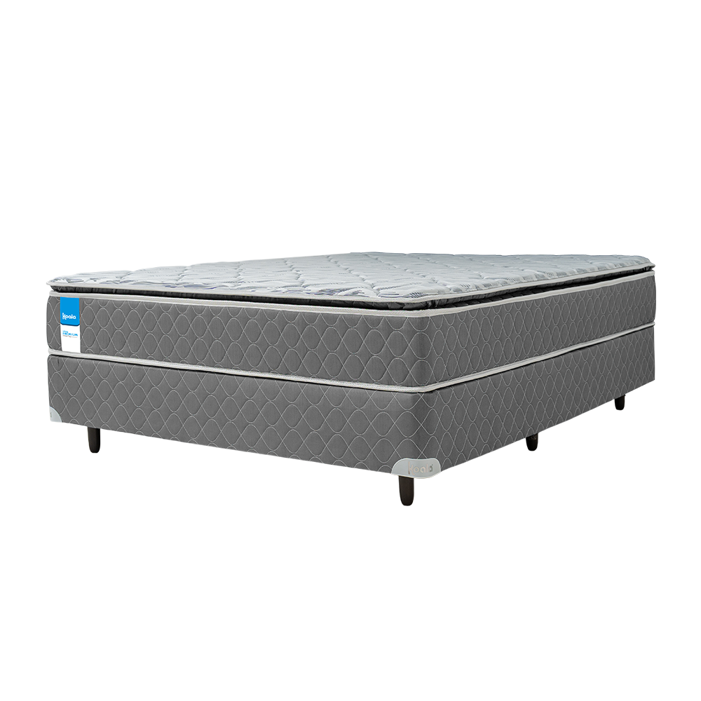 Sommier Koala Premium PillowTop Gris 140x190 cm