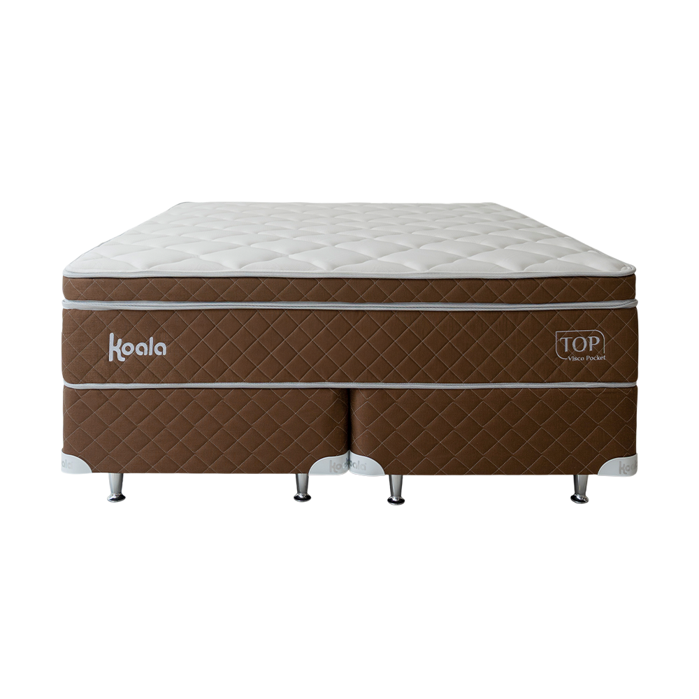 Sommier Koala Top Visco Pocket Marron 160x200 cm