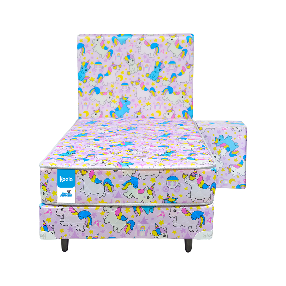 Sommier Koala Infantil Juego Completo Unicornio 100x190 cm